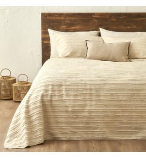 Bohème-Tagesdecken-Set 240 x 260 cm – Creme