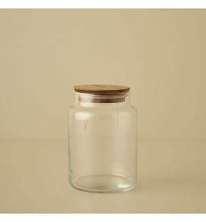 Glas mit Deckel, 890 ml – Naturfarben