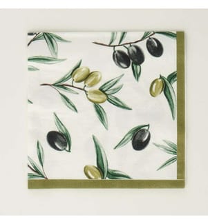 20er-Pack Servietten „Olive“, 33 x 33 cm – mehrfarbig