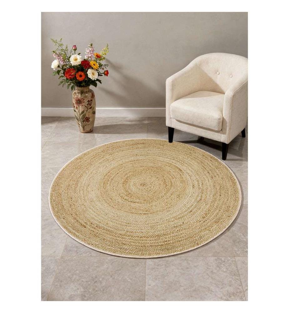 Runder Teppich „Alessia“, 120 x 120 cm – Braun