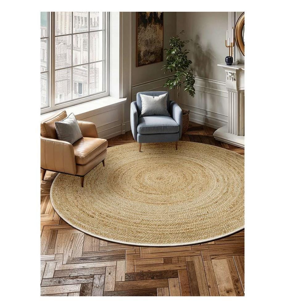 Runder Teppich „Alessia“, 120 x 120 cm – Braun