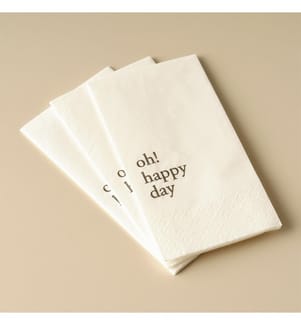 Lot de 25 serviettes en papier 33x33 cm - Marron