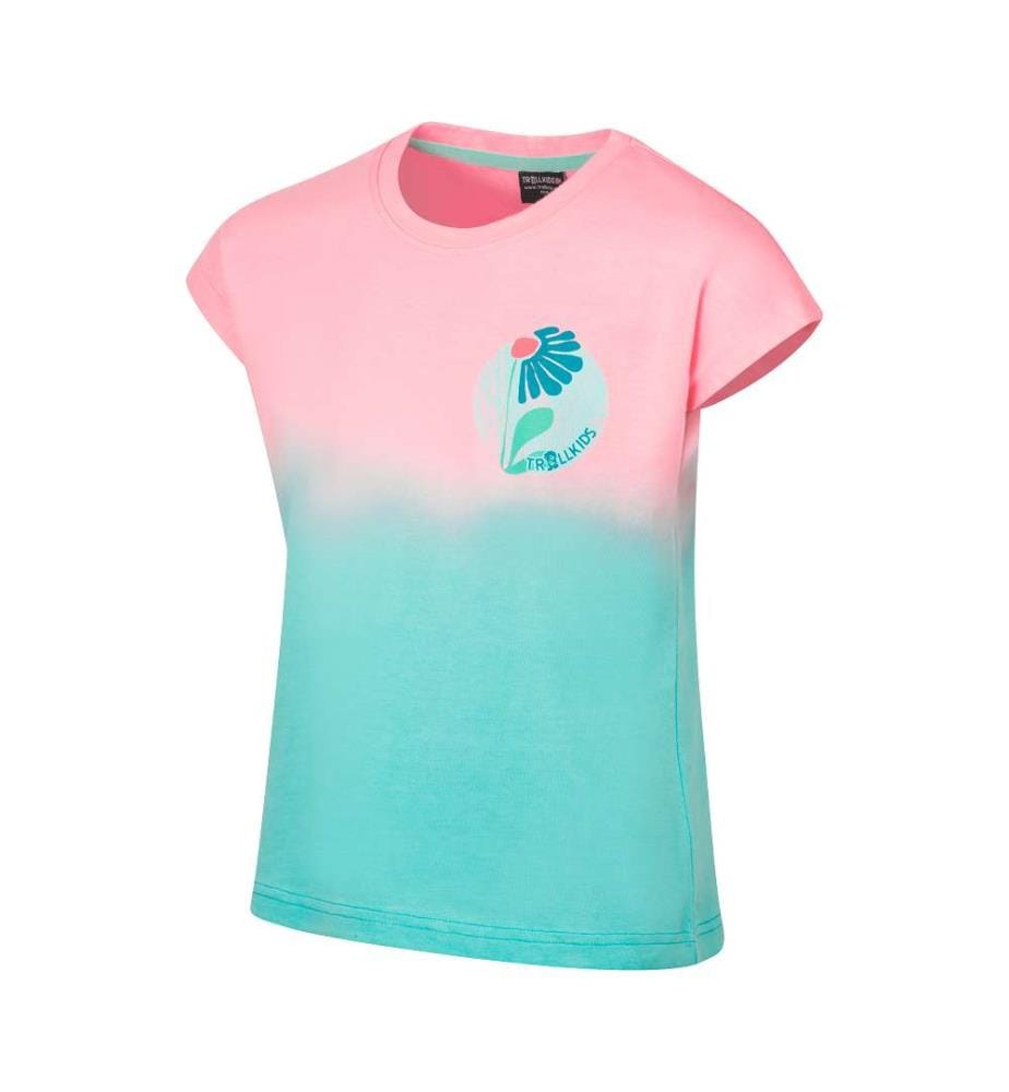 Yttersand Beach UPF30+ T-Shirt - Peony Rose & Aqua
