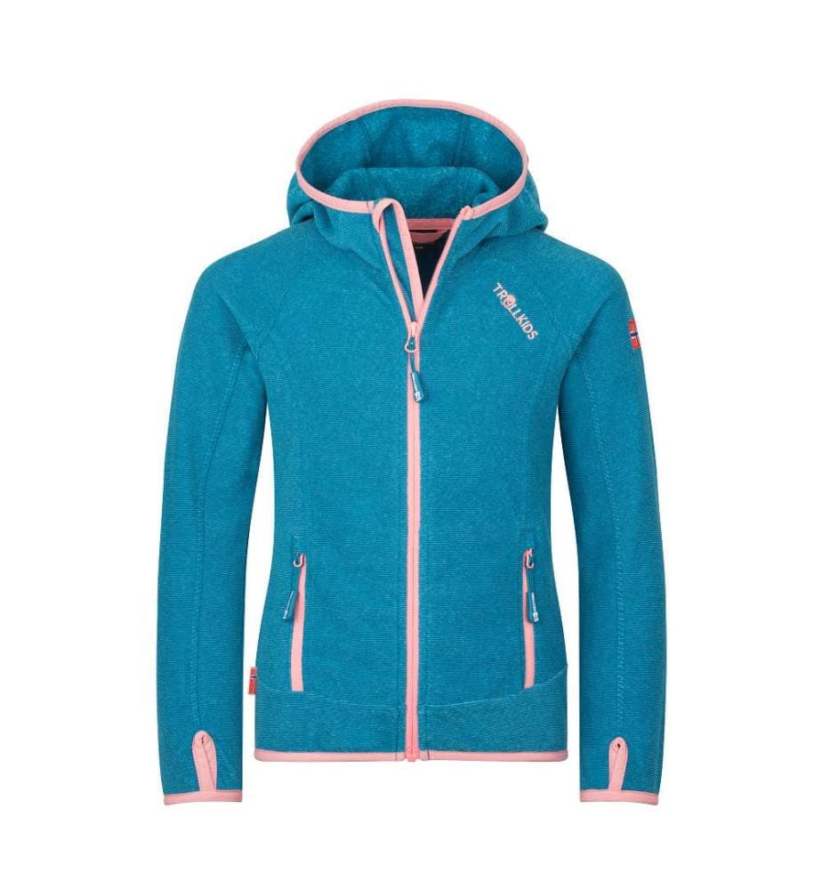 Sandefjord Fleece Jacke - Harbor Blue & Peony Rose