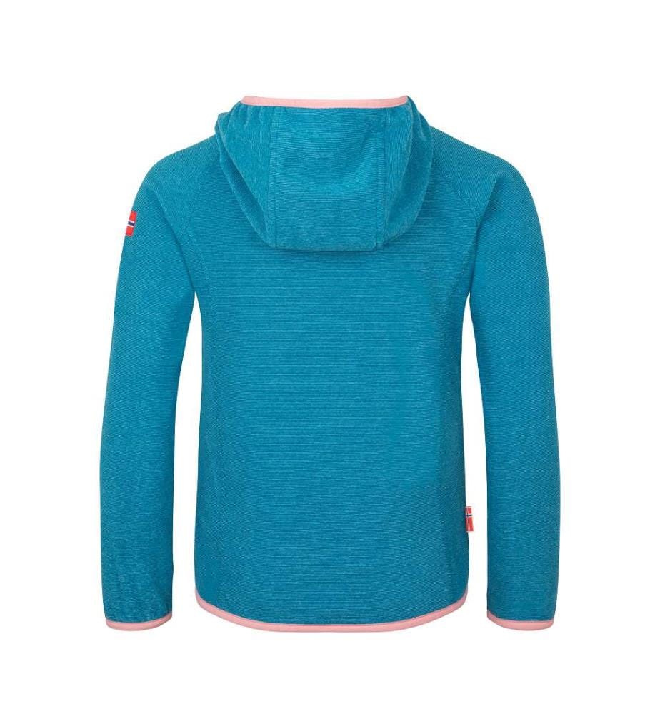Sandefjord Fleece Jacke - Harbor Blue & Peony Rose