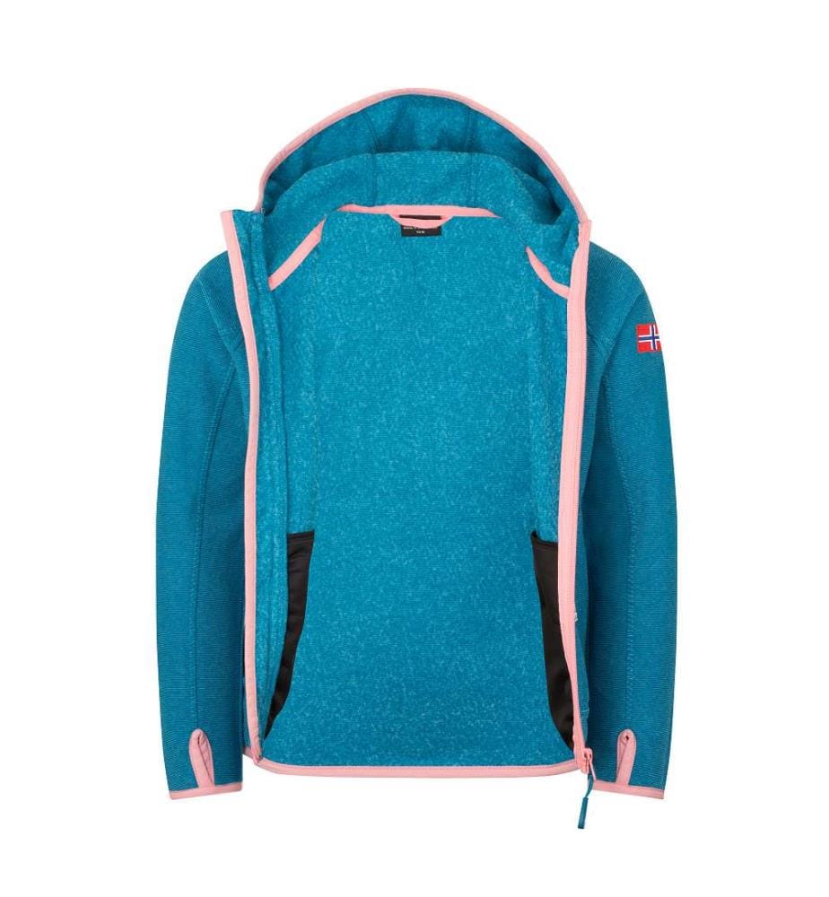 Sandefjord Fleece Jacke - Harbor Blue & Peony Rose