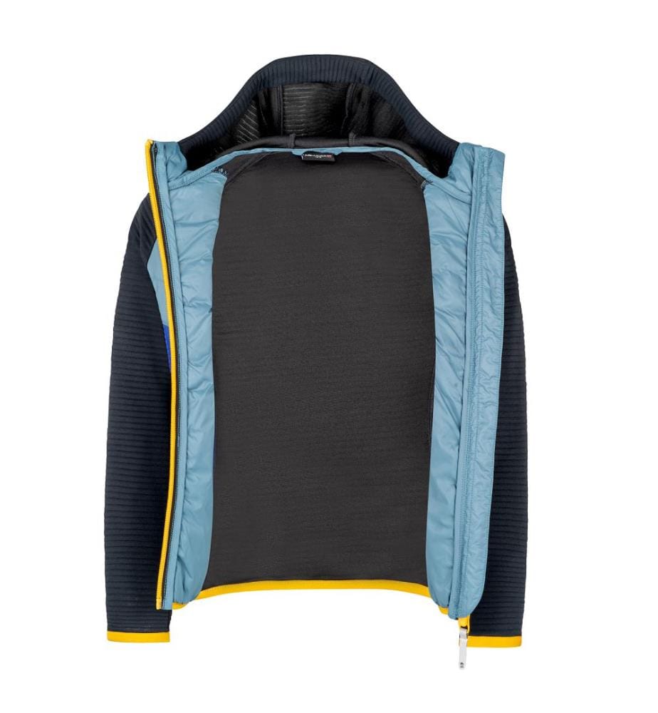Sirdal Jacket - black and steel blue and ultramarine