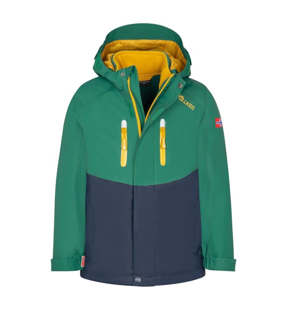 Bryggen 3in1 Jacke - dschungelgrün und marineblau