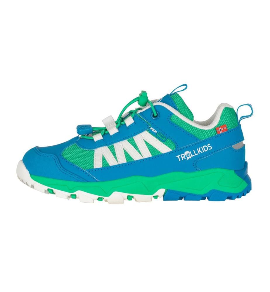 Tronfjell Wanderschuhe Low - smaragdgrün und dynamisch blau-weiss