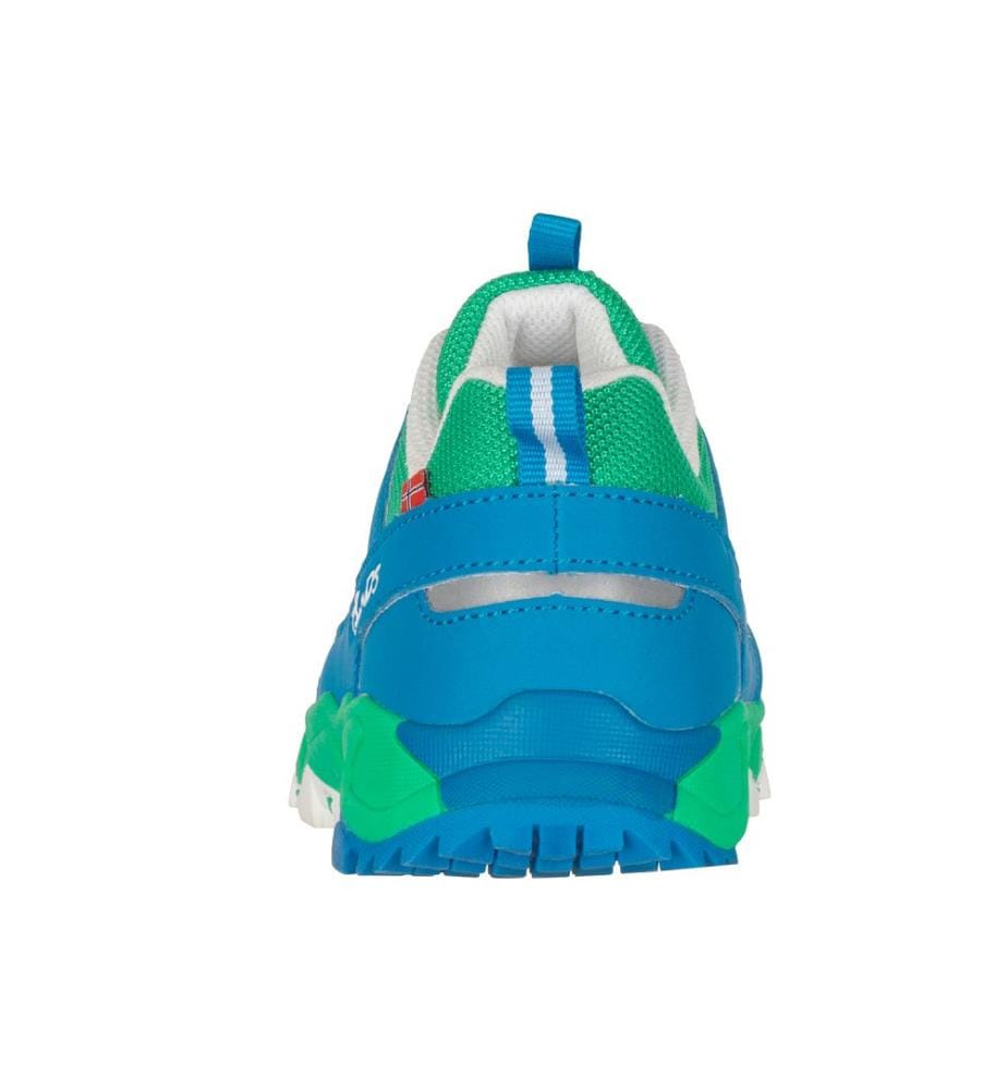Tronfjell Wanderschuhe Low - smaragdgrün und dynamisch blau-weiss