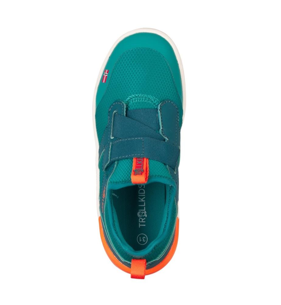 Chaussures de randonnée pieds nus Bergen - vert mer et vert lagon et coucher de soleil sahara