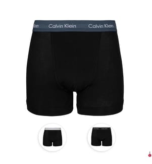 3er-Pack Boxershorts Cotton Stretch Trunks - Schwarz