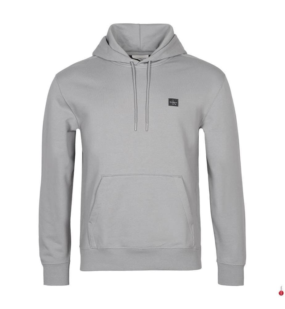 Hoodie Loose Fit Badge - Grau