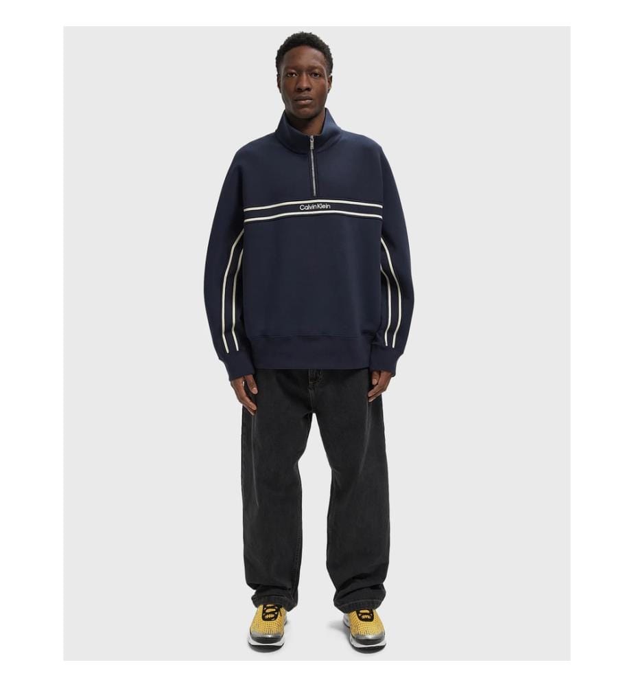 Spacer Stripe Pullover - Dunkelblau