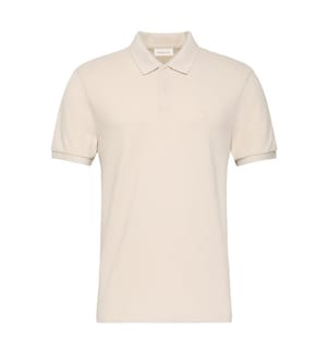 Polohemd mit Monogramm aus Baumwollpiqué – Beige
