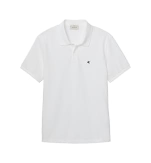 Monogram Pique Polo-Shirt - Weiss