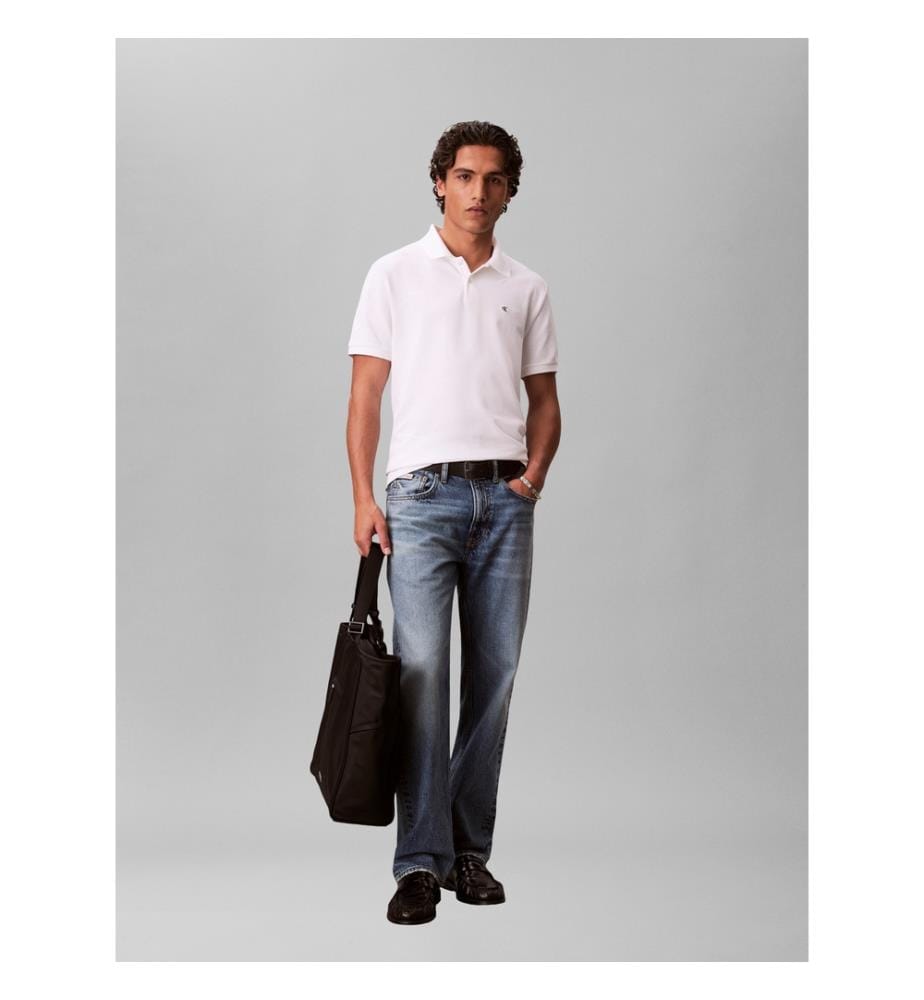 Monogram Pique Polo-Shirt - Weiss