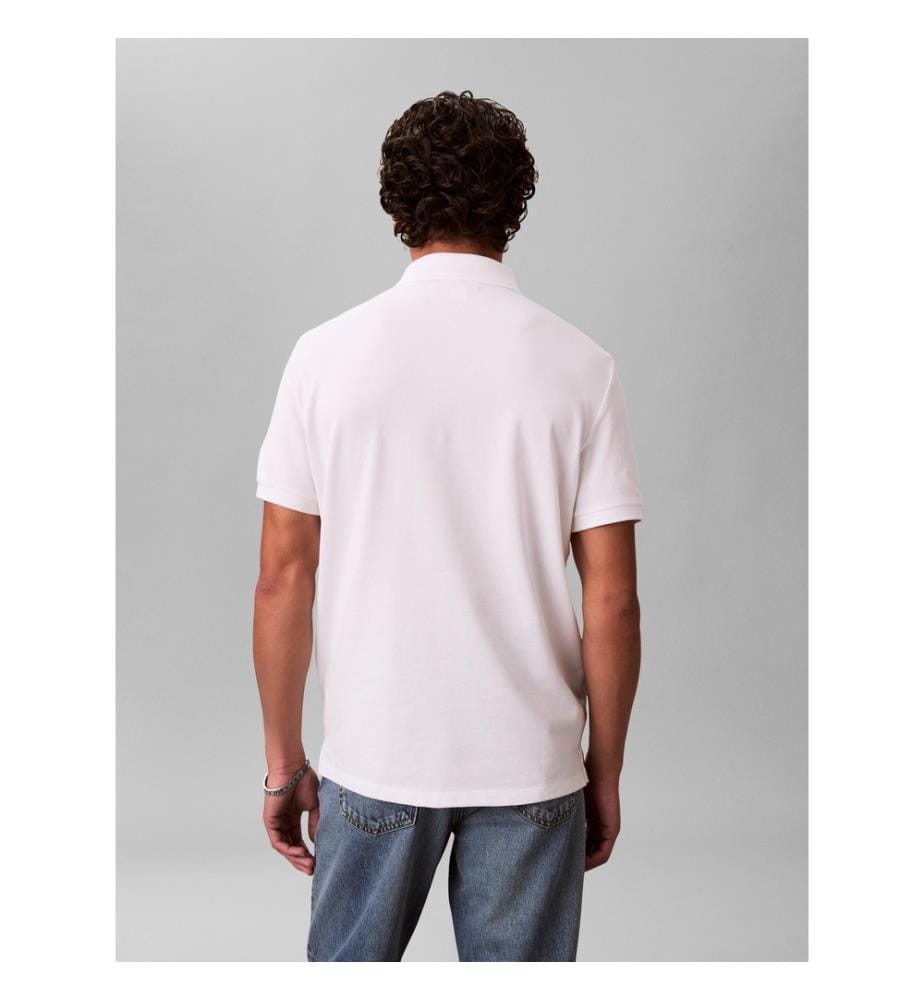 Monogram Pique Polo-Shirt - Weiss