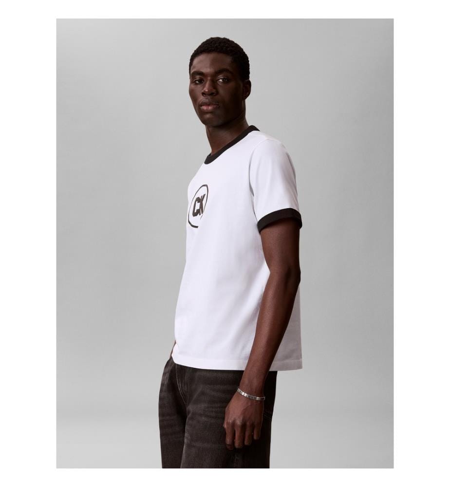 T-Shirt Ringer - Blanc