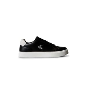 Sneakers aus Leder mit Emblem - Schwarz