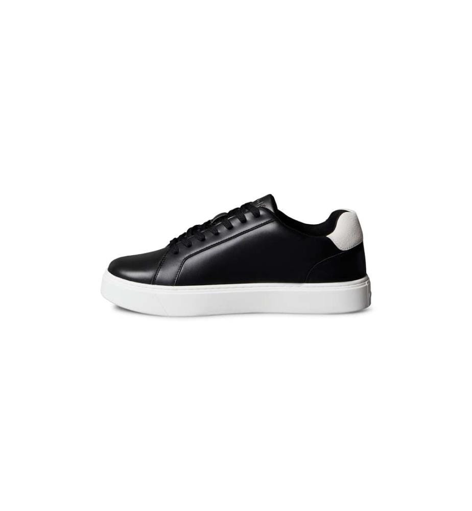Sneakers aus Leder mit Emblem - Schwarz