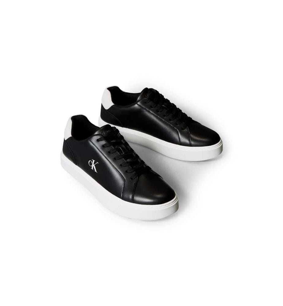 Sneakers aus Leder mit Emblem - Schwarz