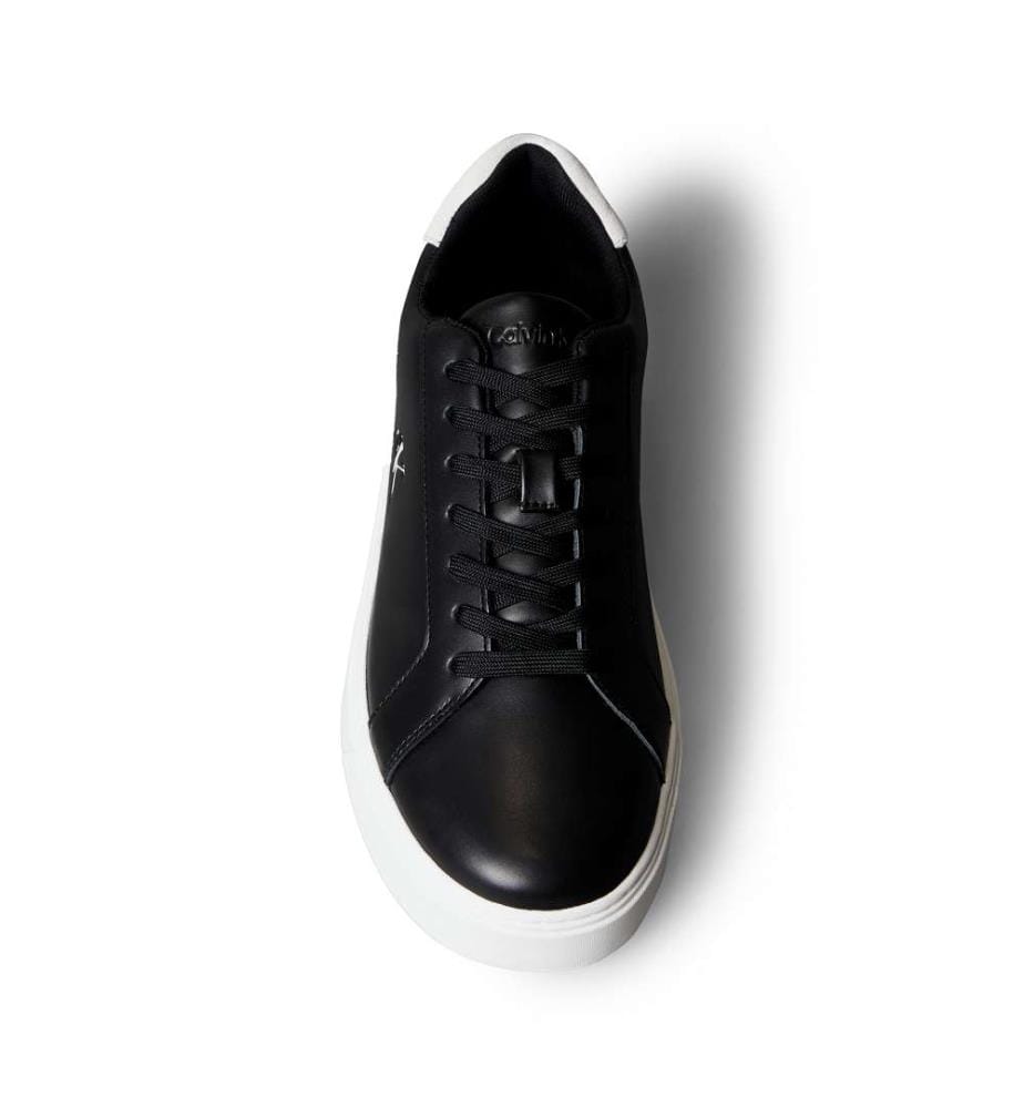 Sneakers aus Leder mit Emblem - Schwarz