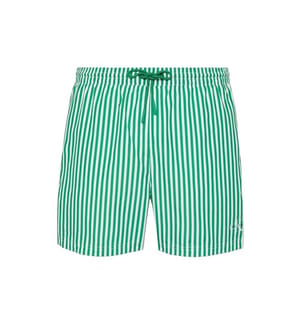 Monogram Badeshorts - Grün und Weiss