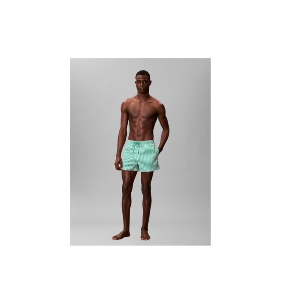 Monogram Badeshorts - Grün und Weiss
