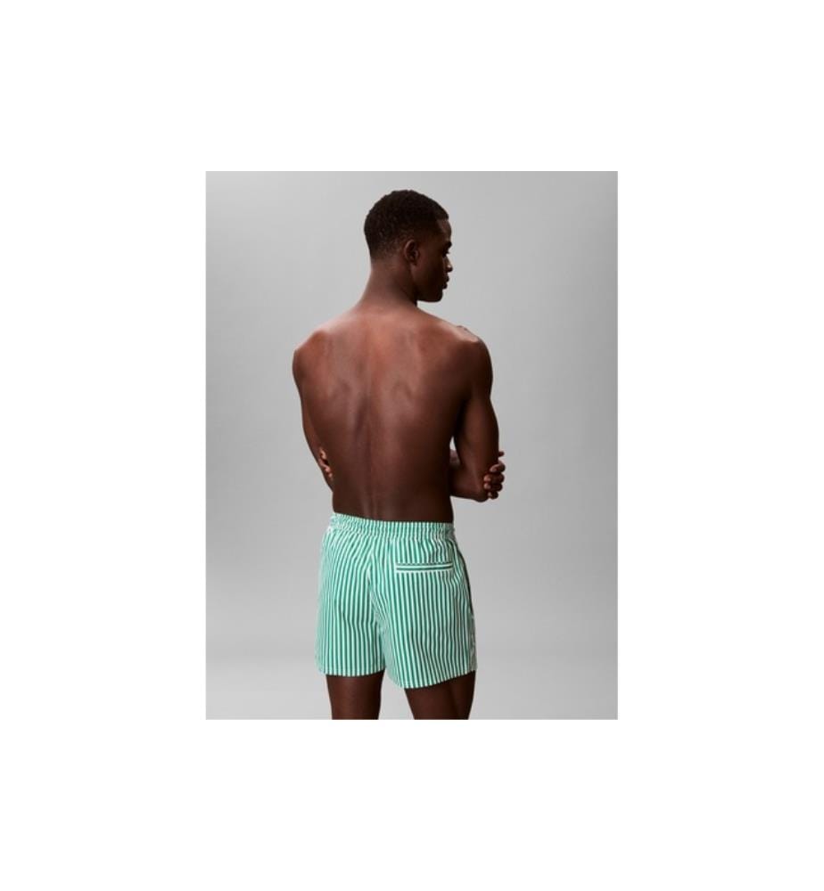 Monogram Badeshorts - Grün und Weiss