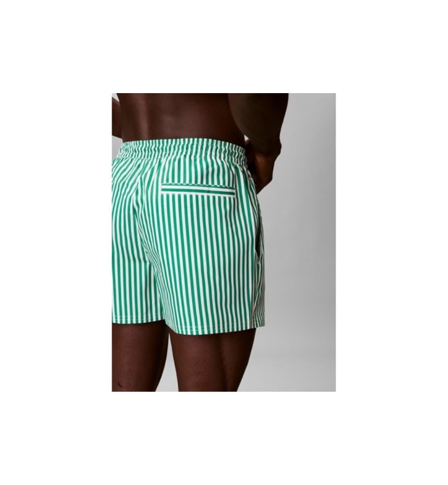 Monogram Badeshorts - Grün und Weiss