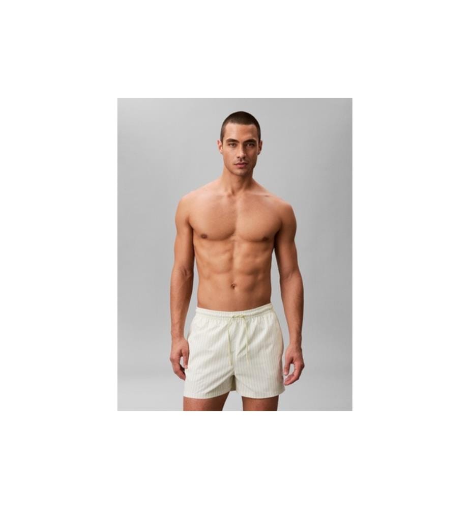 Monogram Badeshorts - Hellgelb und Weiss