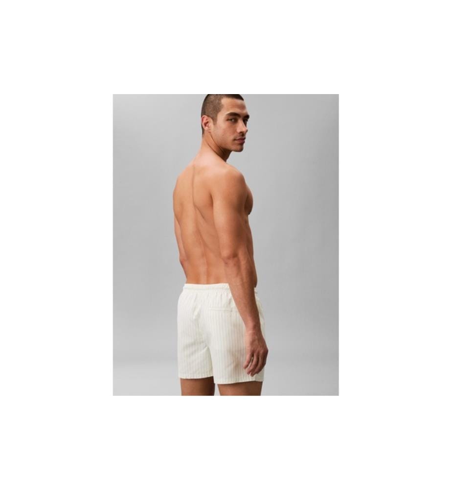 Monogram Badeshorts - Hellgelb und Weiss