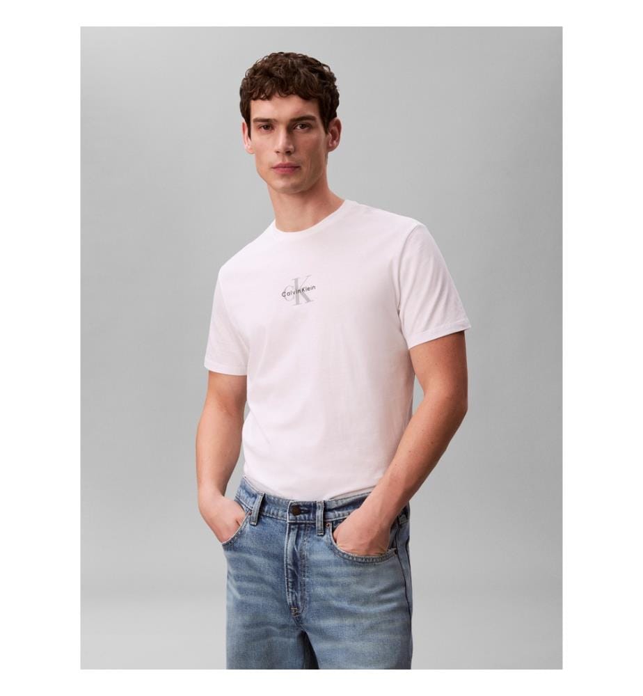 Mikro-Logo T-Shirt - Weiss