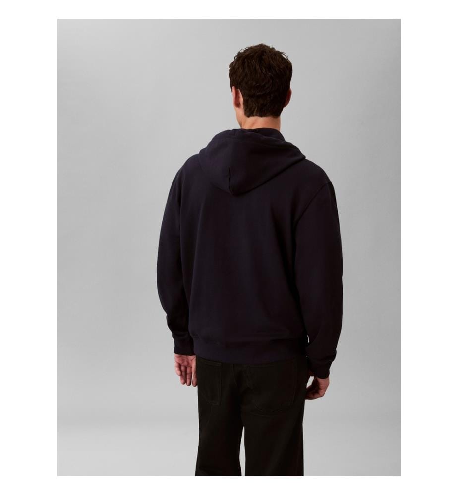 Monogrammed zip hoodie - Black