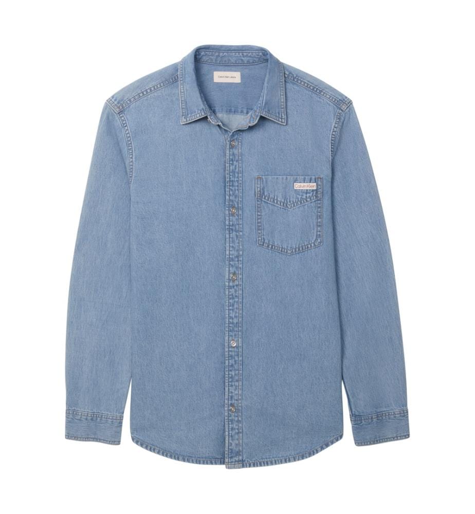 Camicia in denim classica - Azzurro