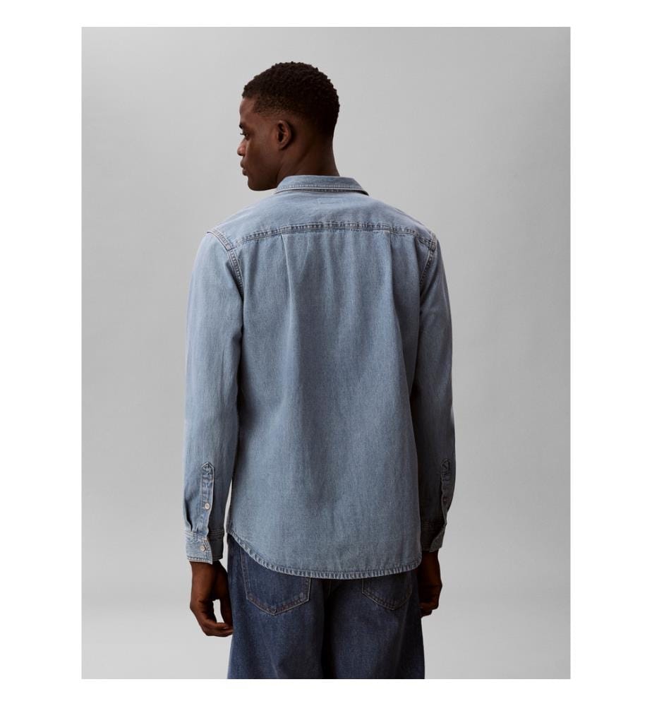 Camicia in denim classica - Azzurro