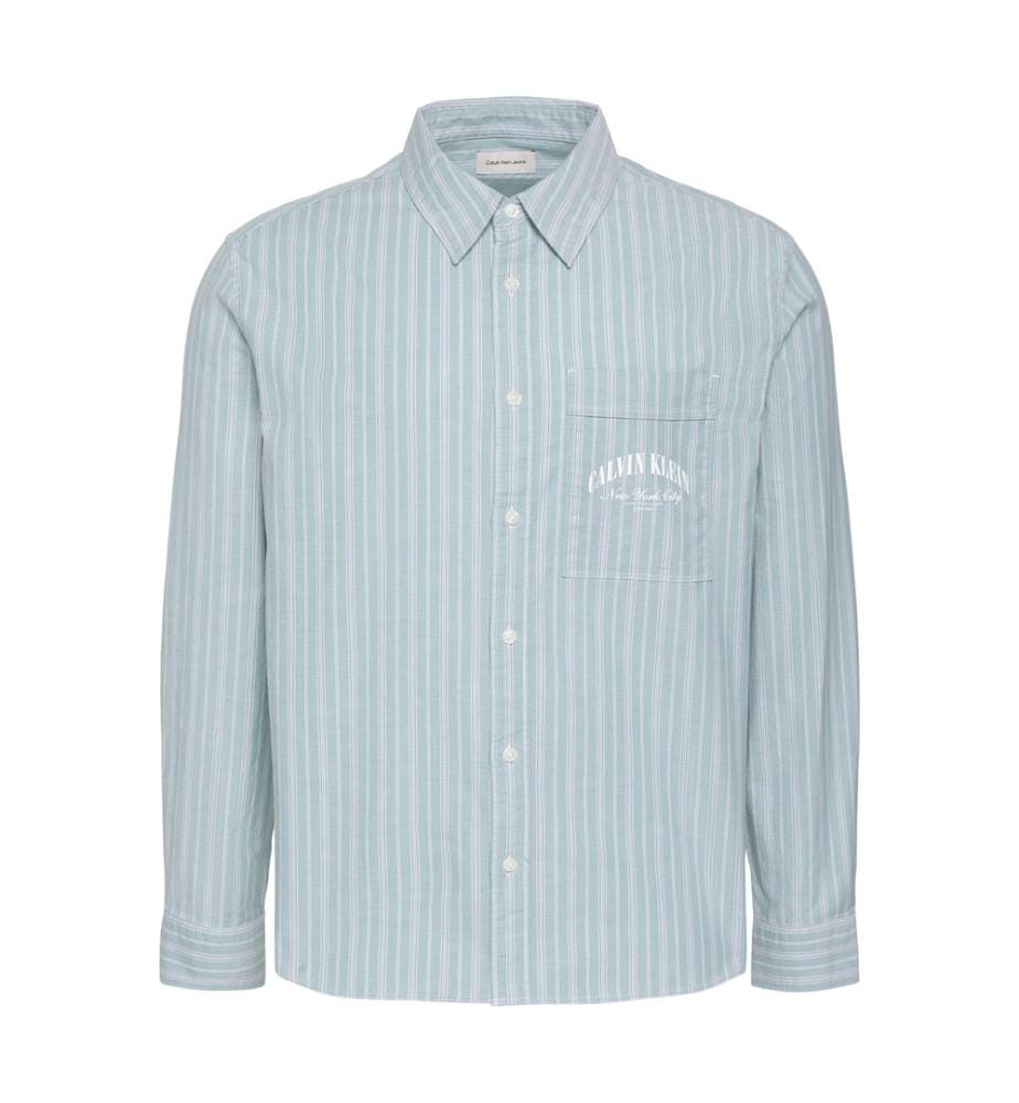 Camicia Oxford a righe - Blu