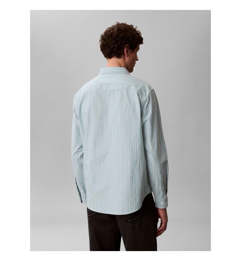 Camicia Oxford a righe - Blu