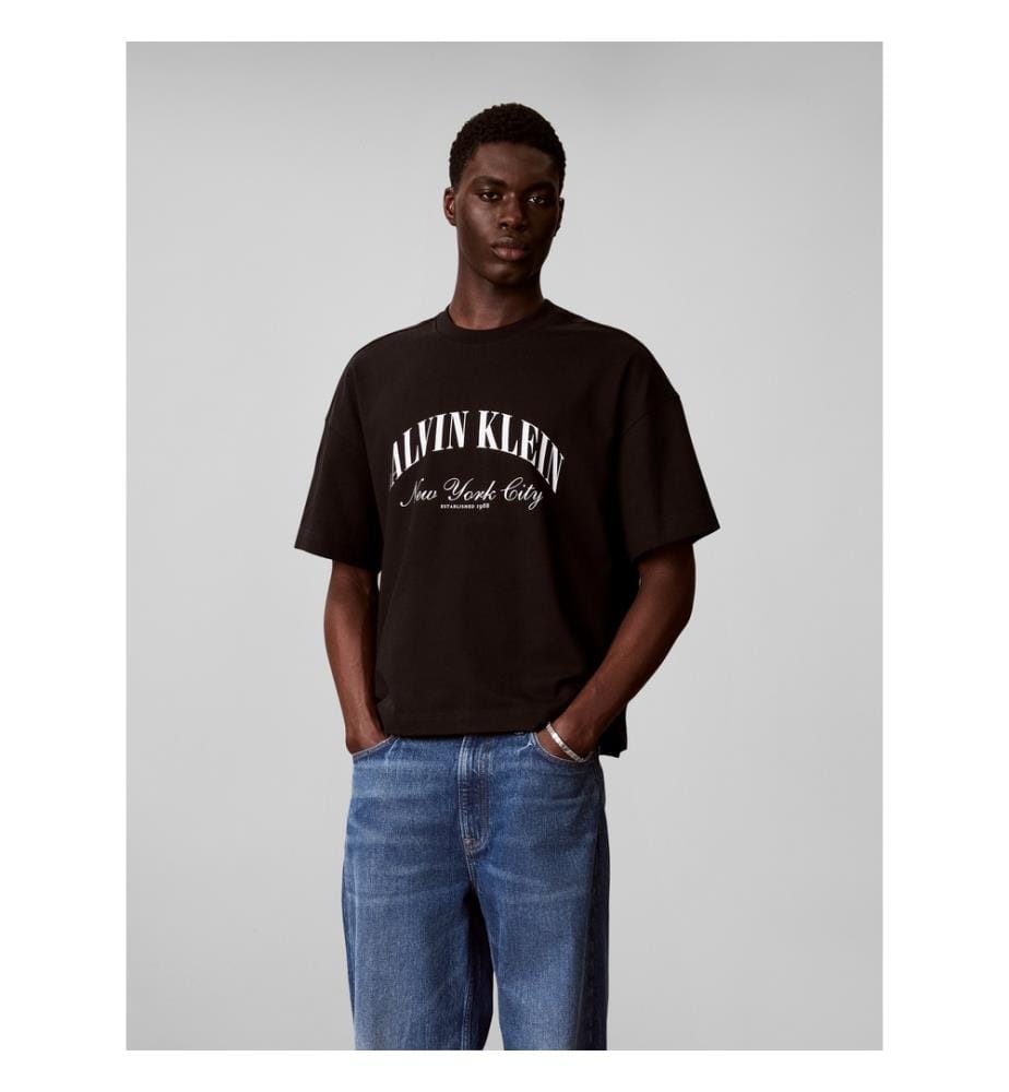 T-shirt ringer jersey épais - Noir
