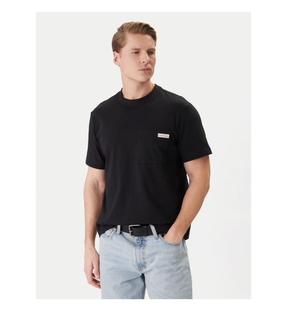 T-Shirt Brusttasche - Schwarz