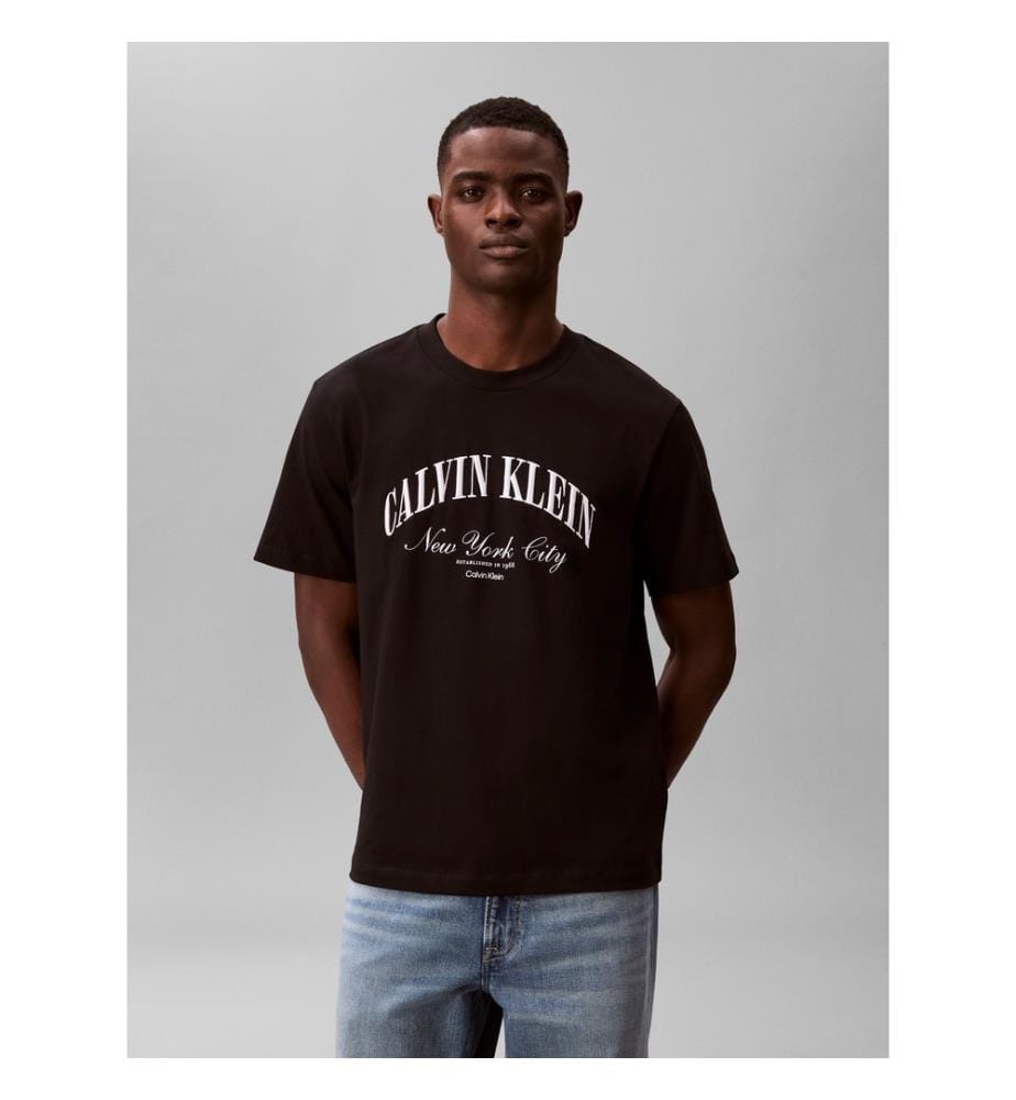 T-Shirt Regular Fit - Schwarz