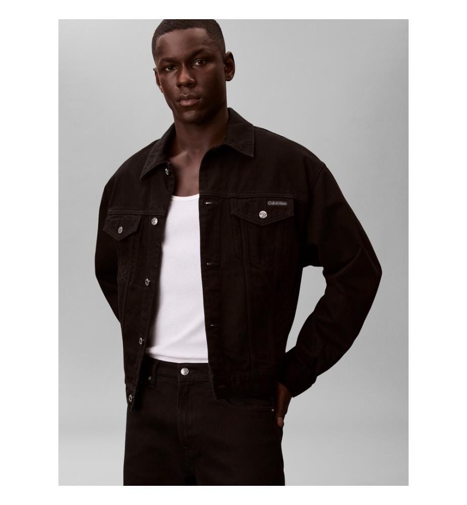 90er-Jahre-Jeansjacke - Schwarz