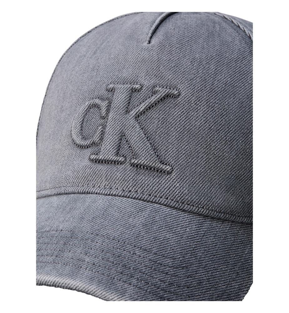 Jeans-Kappe mit Logo – Grau