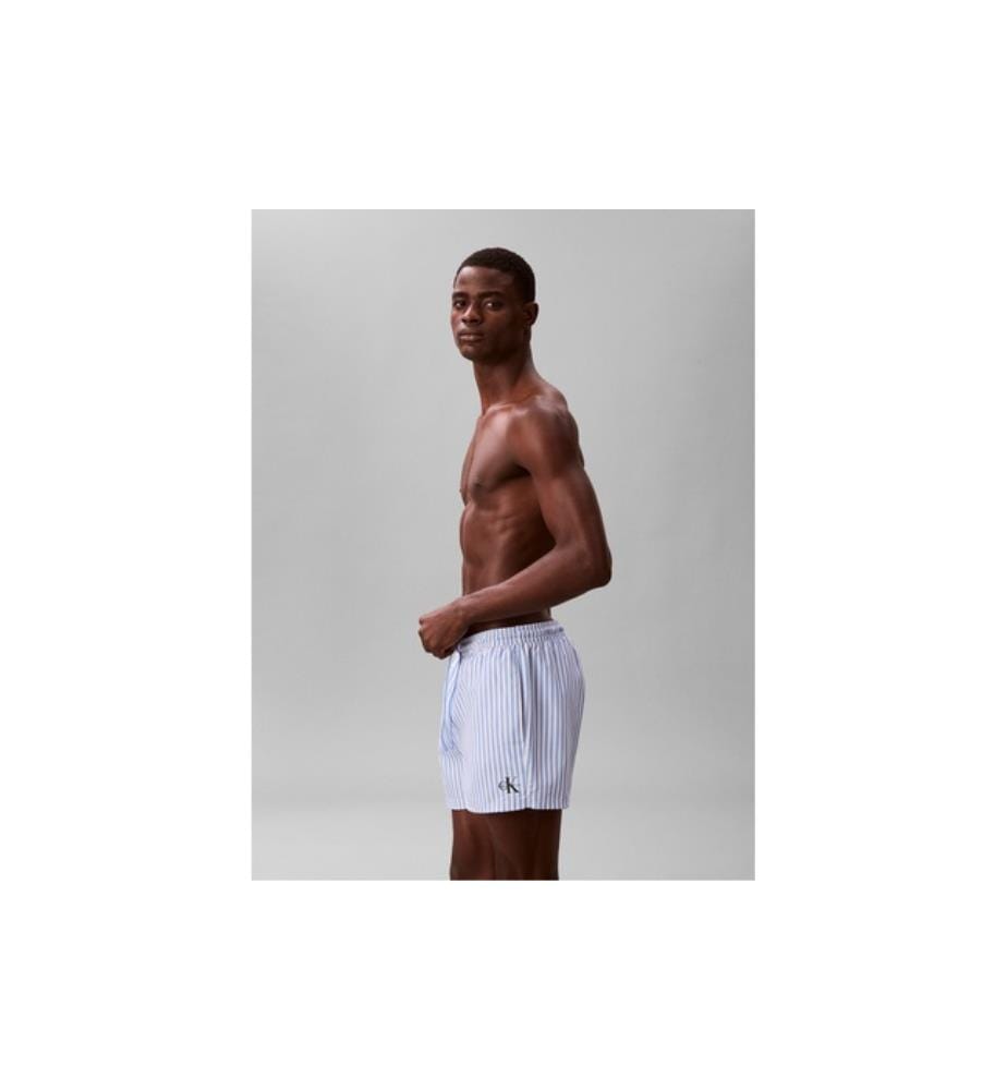 Short de Bain Monogram - Bleu et Blanc