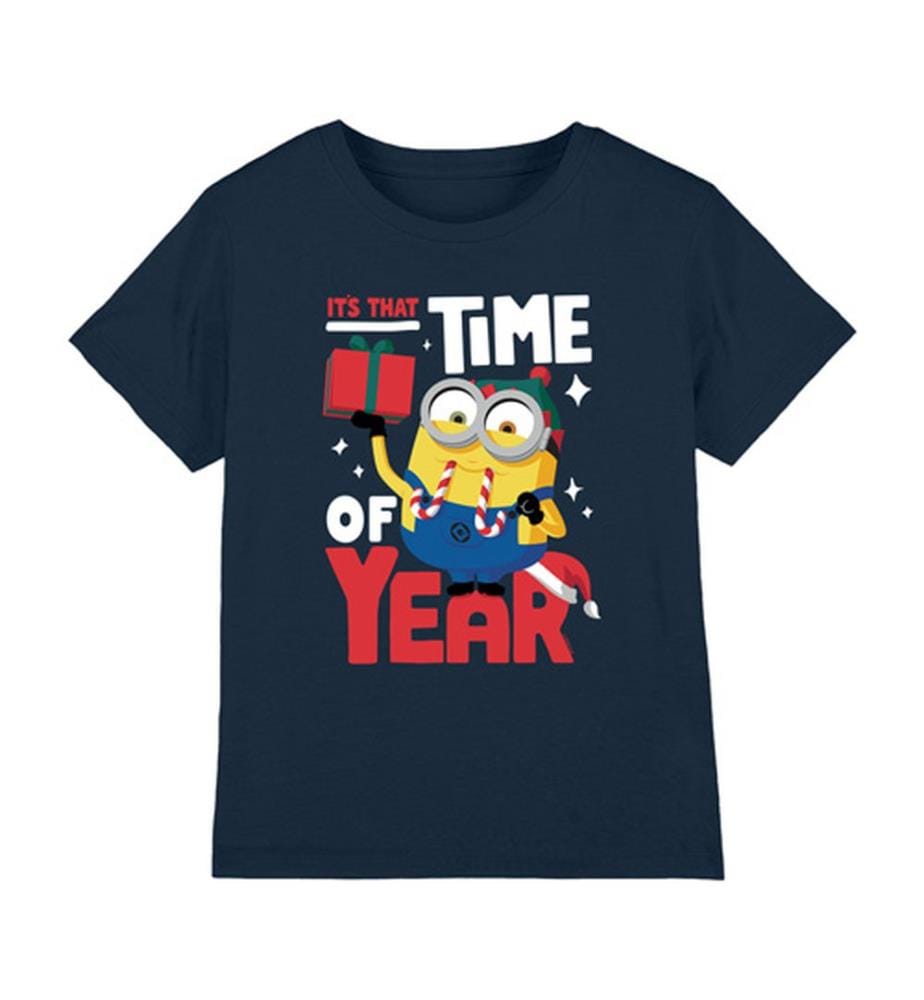 Despicable Me Bob Christmas Elf T-Shirt - Marine
