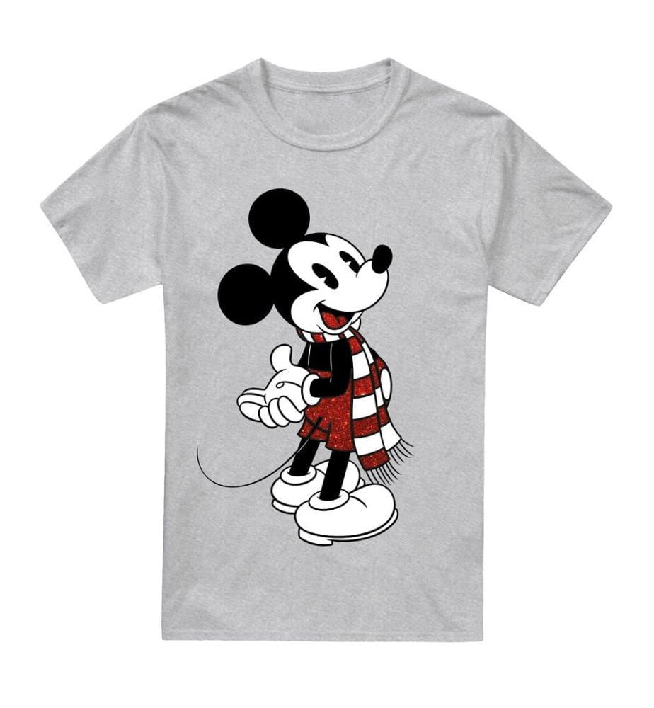 T-Shirt Mickey Mouse Christmas Scarf - Grau