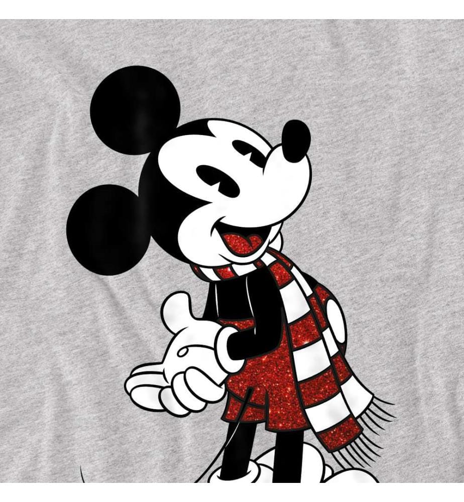 T-Shirt Mickey Mouse Christmas Scarf - Grau
