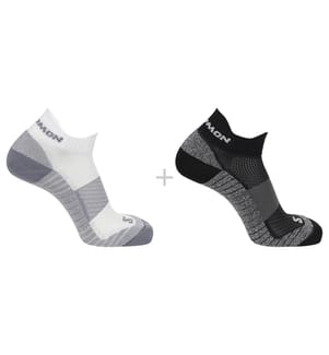 2er-Pack Aero Ankle Socken - Schwarz und Weiss