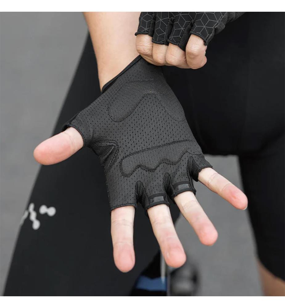 Fingerlose Fahrradhandschuhe - Schwarz